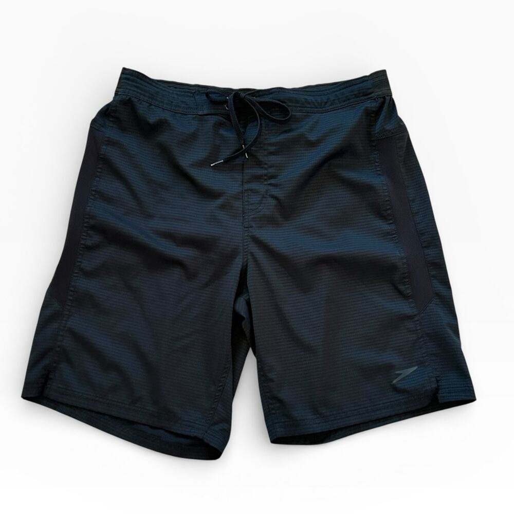 Speedo Men's Hybrid Swim Shorts Black Lined Size Large Summer Casual